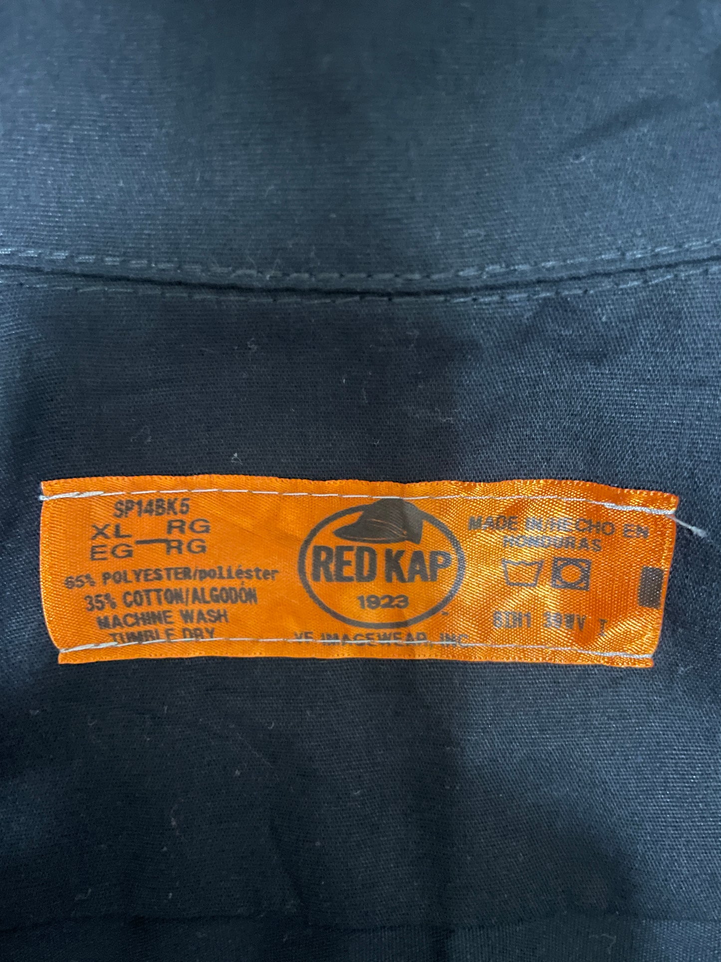 RED KAP レッドキャップ 黒地長袖ワークシャツ