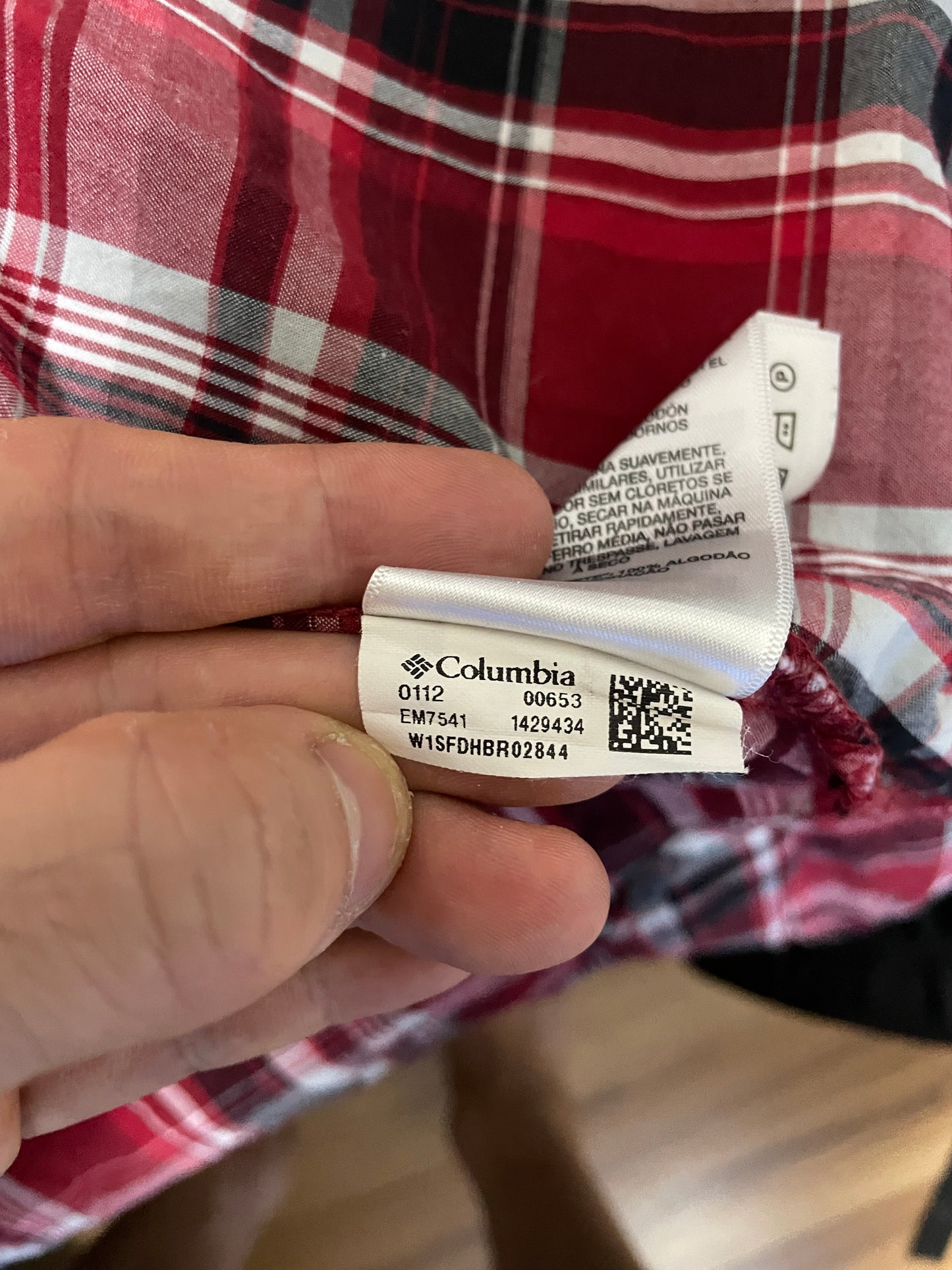 COLUMBIA コロンビア 長袖ボタンダウンチェックシャツ