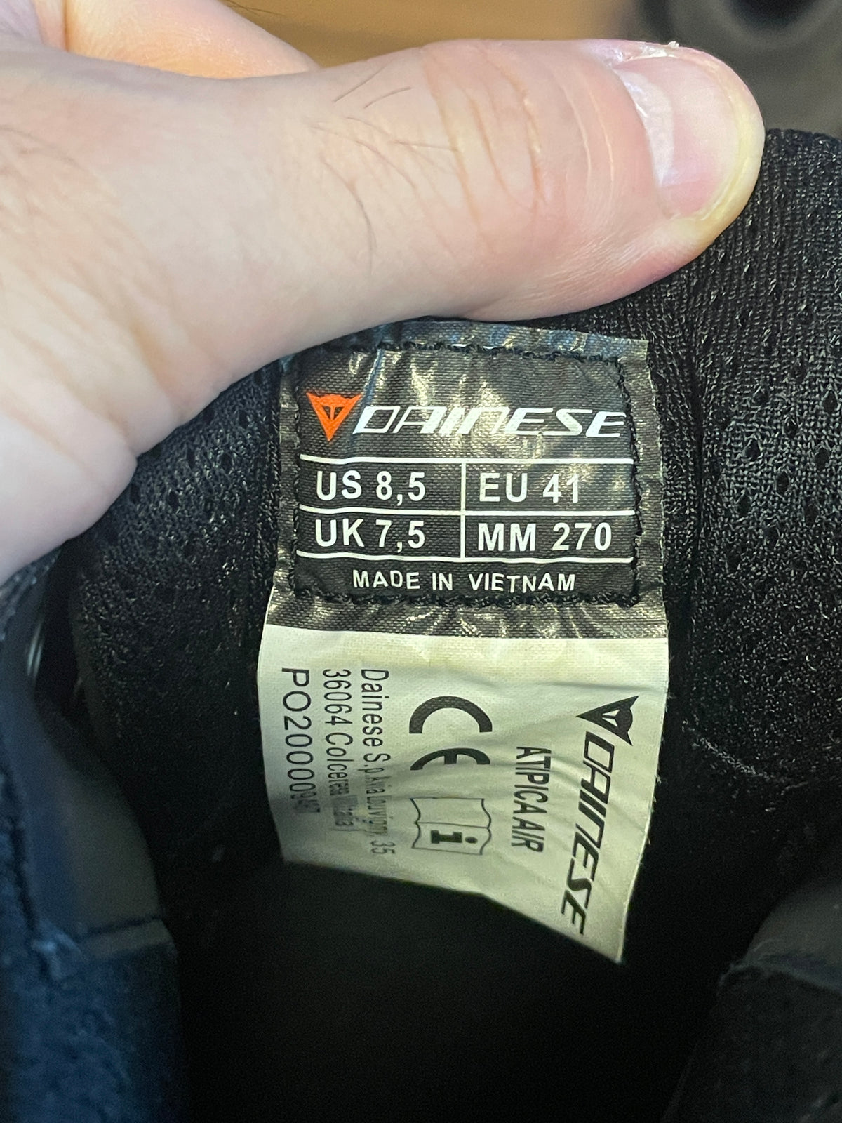 ダイネーゼ DAINESE ライディングシューズ ATIPICA AIR EU41 27cm